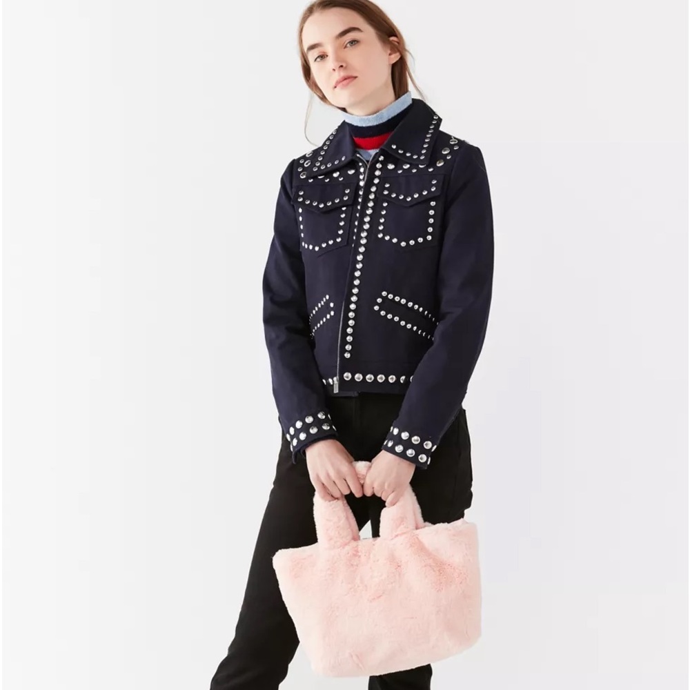 Urban Outfitters Faux Fur Mini Tote Bag (My Bag is Black)
